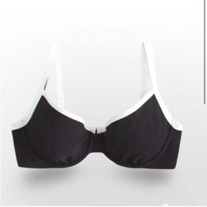 A&F Abercrombie women’s Curve love bikini top black white M